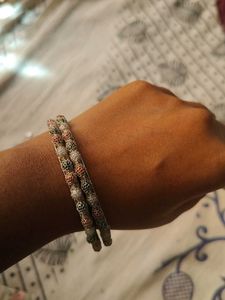 Elegant Beaded Bangle Set