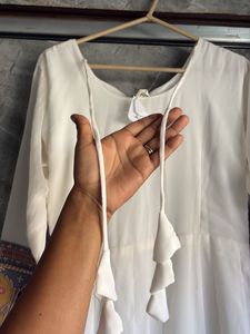 Elegant White Ethnic Dress