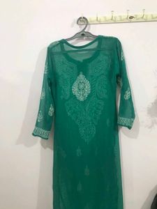 Georgette kurtha along with the inner top 💚
