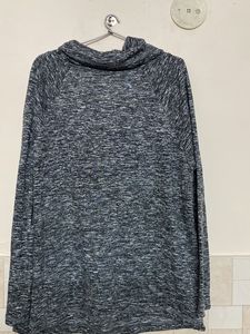 Trendy Full Sleeves Top With Rollover High Neck.