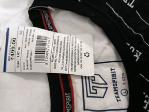 Black &amp; White T Shirt - Team Spirit AJIO