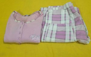 Pink Plaid Pajama Set