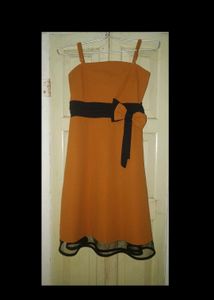 Mustard Black Cute Dress 💕