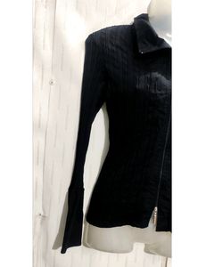 Black Zipper Top For Women&#39;s