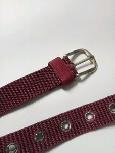Burgundy Woven Belt