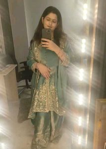 Elegant Teal Embroidered Kurta Set