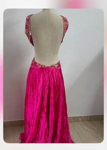 Hot Pink Embellished Gown