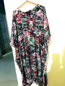 Floral Print Kaftan Dress