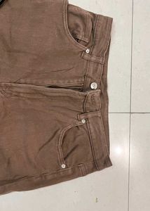H&amp;M Women Twill Brown Trousers