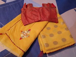 Pure Cotton Saree( Completely NEW) With  Blouse