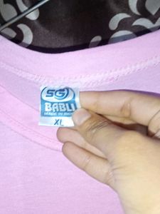 Summer Casual T Shirt For Women In Baby Pink Color