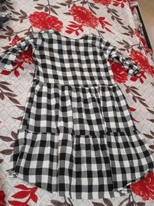 Black And White Checked Dress