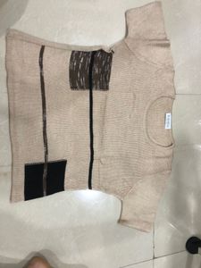 Beige Knit Top
