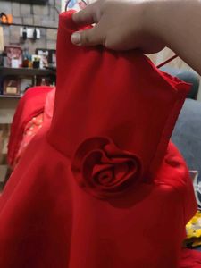 Red Rose Tiered Dress