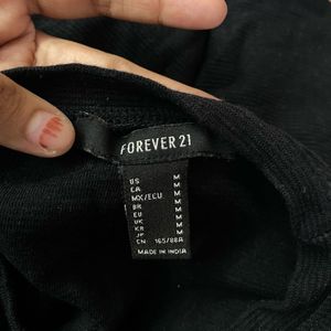 Black Smiley Crop Top