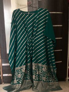 Green Striped kaftan Set(pant plus top)