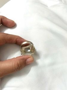 White Citrine Gemstone Ring