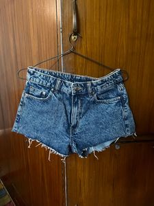 HNM Denim Distressed Shorts
