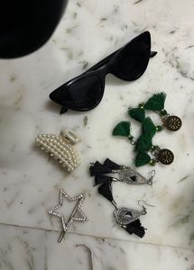 2 Earring 1 Sunglasses Two Hair Accessories Set