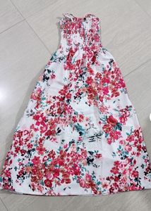 Sleeveless Dress With Denim Jkt