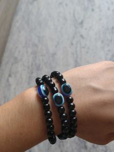 Evil Eye Beaded Bracelets , Pack Of 3