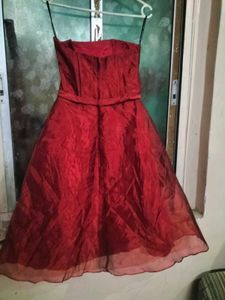 Pintrest Red Strapless Dress