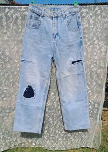 Ripped Light Wash Jeans