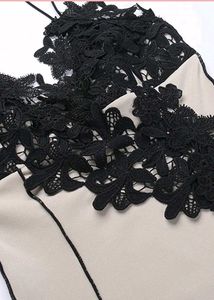Slit Front Cut Dress With Black Lace Work