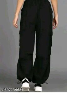 BLACK PARACHUTE TRACK PANT...🖤✨