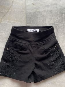 Albion Black Embellished Shorts