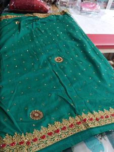 Emerald Green Sari