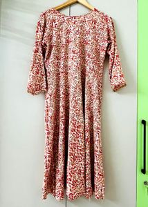 Floral Orange Print Kurta