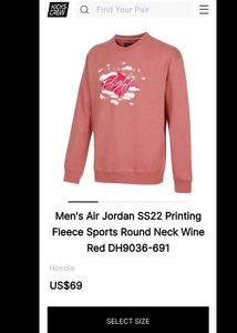 Men&#39;s Air Jordan SS22 Printing Fleece Sports