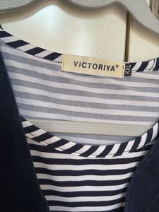Chic Striped Top with Denim Vest for Women