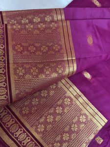 Purple banarasi Dress Material