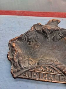 Vintage Pure Copper Australia Souvenir Dish