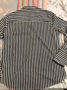 White And Black Striped H&amp;M Shirt