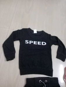 Boys&#39; Gray Black Tracksuit
