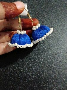 Blue Beaded Earrings