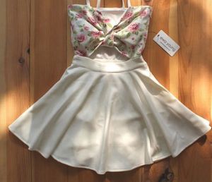 Floral Cutout Skater Dress