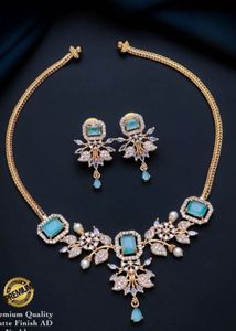 Elegant AD Stone Necklace Set
