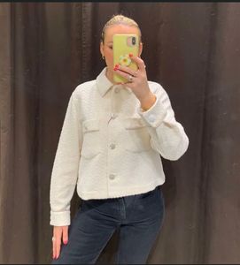 Zara jewel button coat
