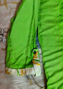 Lime Green Short Kurta And Patiala
