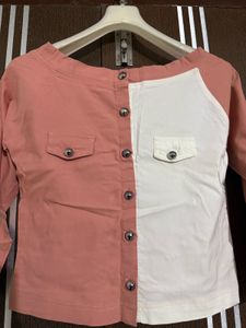 Color Blocked 3/4 Sleeve Top