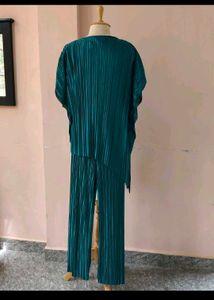 Emerald Green Pleated Co Ord Set