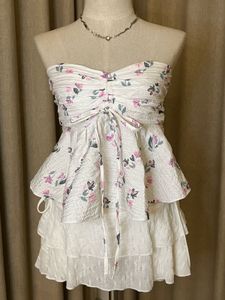 Floral Ruffle Tube Top