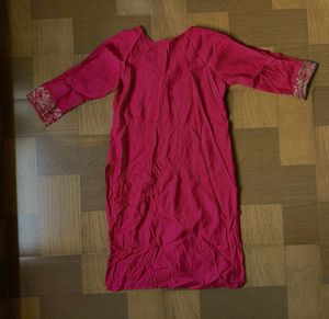 Pink Embroidered Kurta