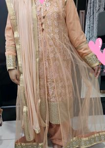 4 PIECE MIRROR WORK KURTA AND BOTTOM WITH JACKET