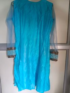 Blue Anarkali Kurti