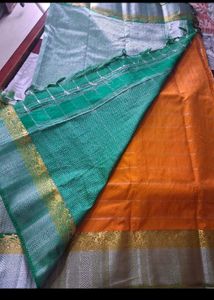 Buy This Sare Free With Blue Pure Kanchipirm Silk